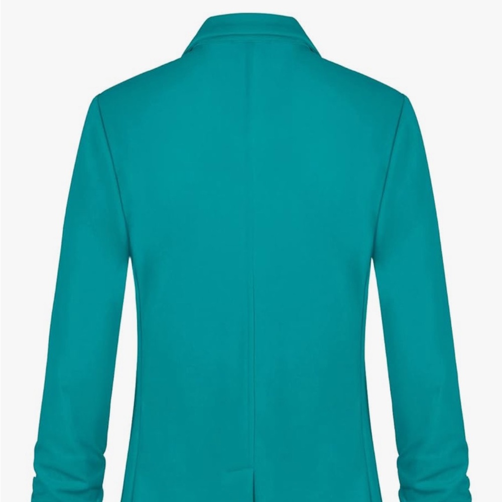 Teal Single-Button Tailored Blazer - Picture 2 of 8